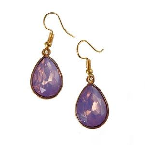 Magical Girl Kawaii Purple Crystal Gem Earrings